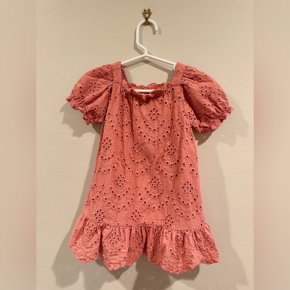 Janie and Jack Eyelet Puff Sleeve Dress - Size 3 - Worn Once!‎